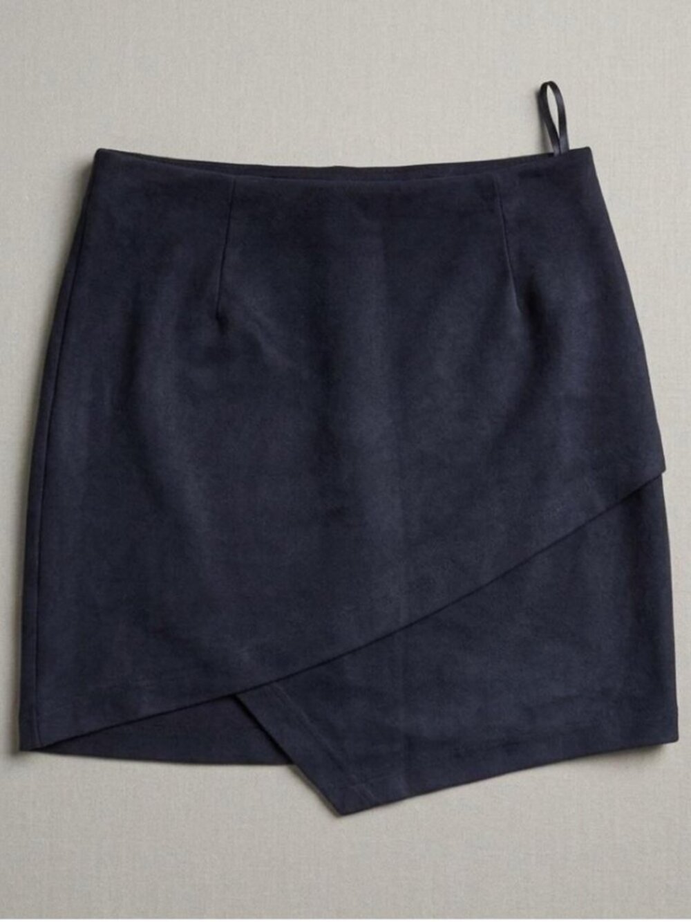 Superdown by the way. Saira Faux Suede Wrap Mini Skirt Black Tie Waist XS
